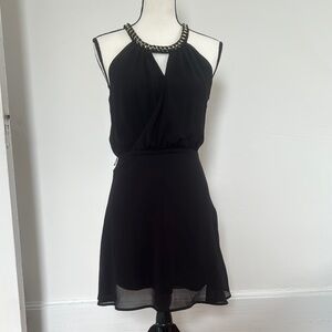 Elegant Black Halter Dress